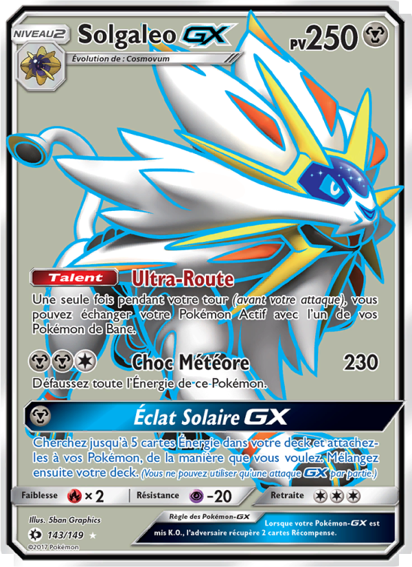 Solgaleo GX 143 — Sun & Moon (French Pokémon TCG card)