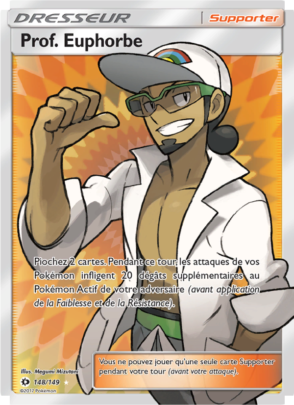 Prof. Euphorbe 148 — Sun & Moon (French Pokémon TCG card)