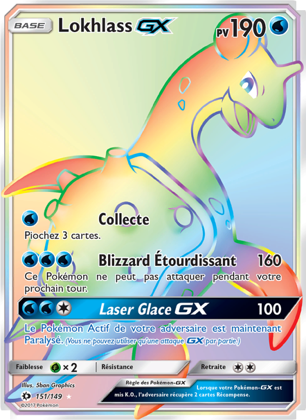 Lokhlass GX 151 — Sun & Moon (French Pokémon TCG card)