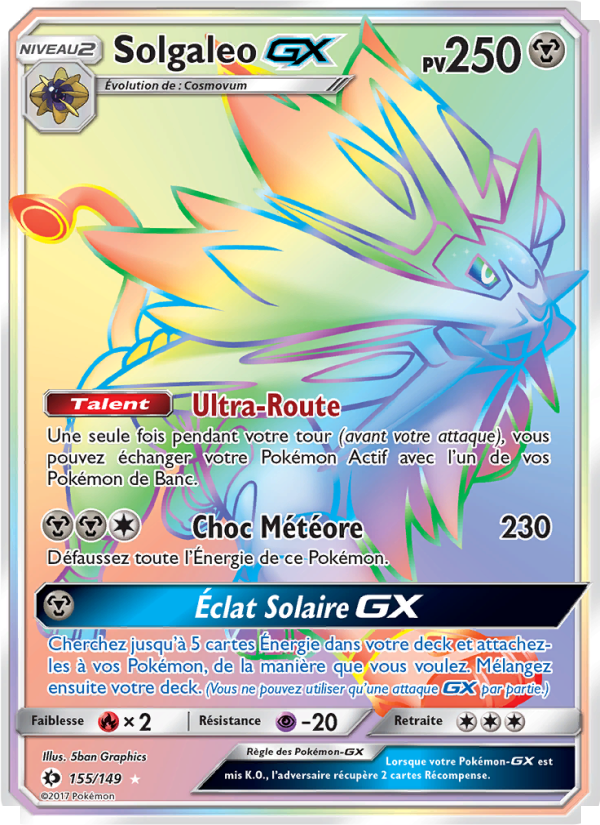 Solgaleo GX 155 — Sun & Moon (French Pokémon TCG card)