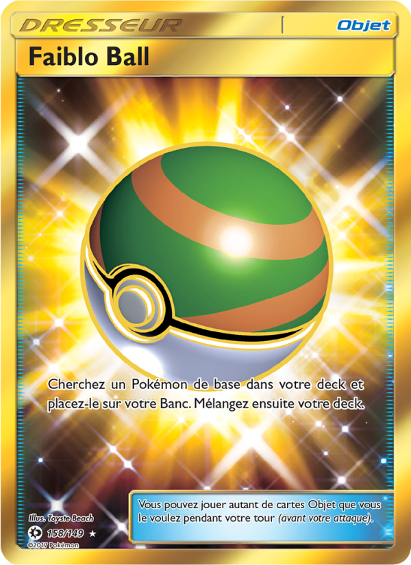 Faiblo Ball 158 — Sun & Moon (French Pokémon TCG card)