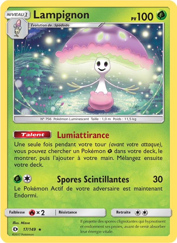 Lampignon 17 — Sun & Moon (French Pokémon TCG card)
