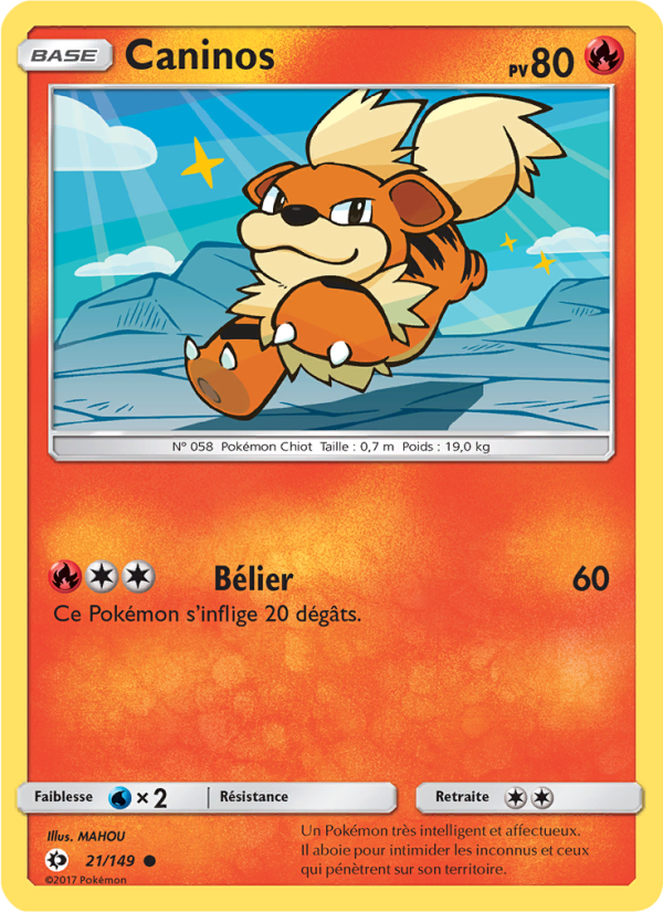 Caninos 21 — Sun & Moon (French Pokémon TCG card)