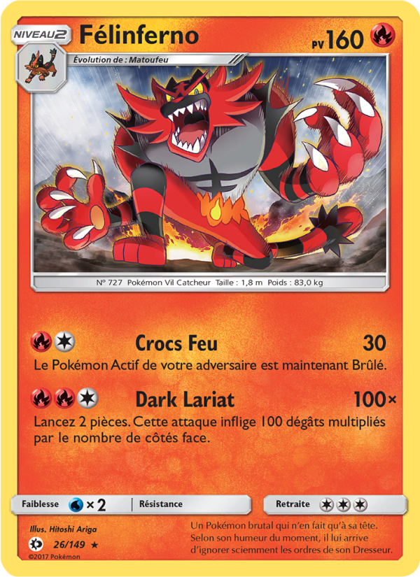 Félinferno 26 — Sun & Moon (French Pokémon TCG card)