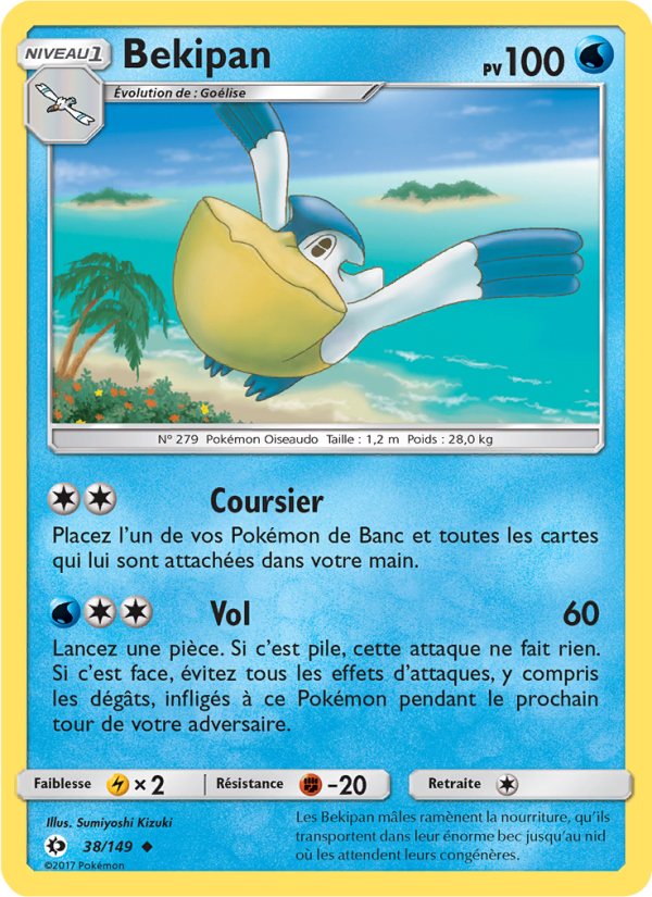 Bekipan 38 — Sun & Moon (French Pokémon TCG card)