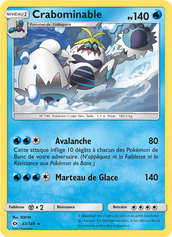 Crabominable 43 — Sun & Moon (French Pokémon TCG card)
