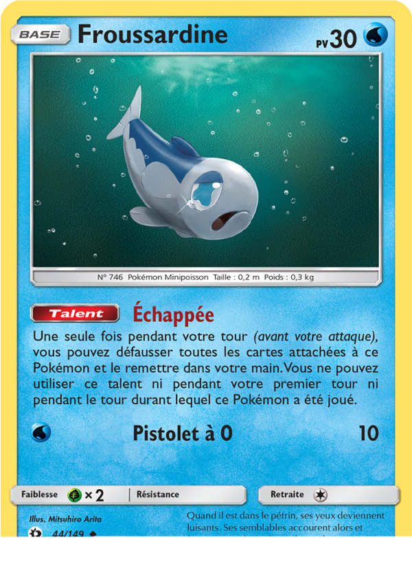 Froussardine 44 — Sun & Moon (French Pokémon TCG card)