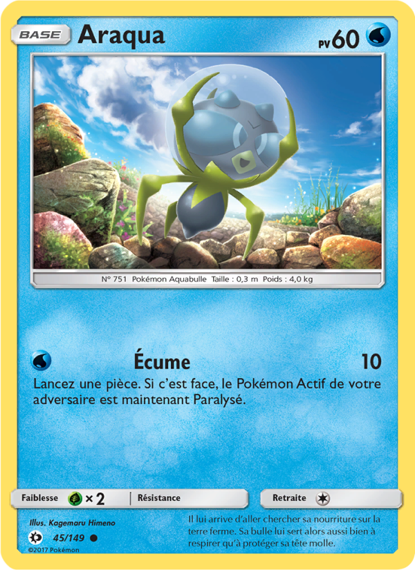 Araqua 45 — Sun & Moon (French Pokémon TCG card)
