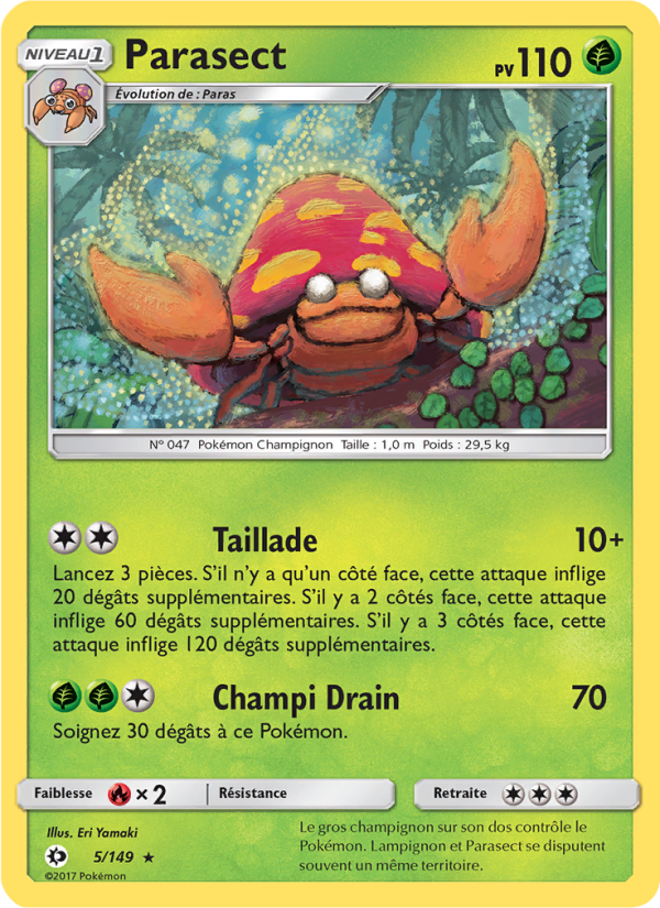 Parasect 5 — Sun & Moon (French Pokémon TCG card)
