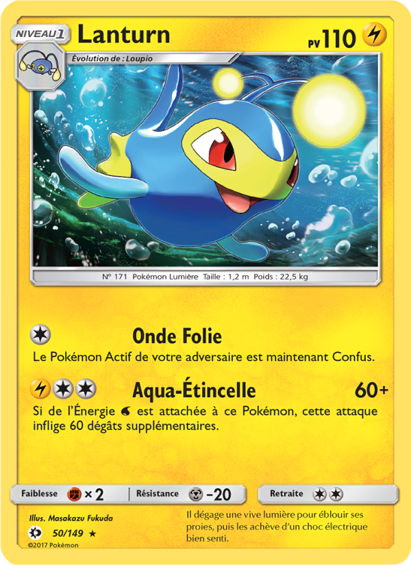 Lanturn 50 — Sun & Moon (French Pokémon TCG card)
