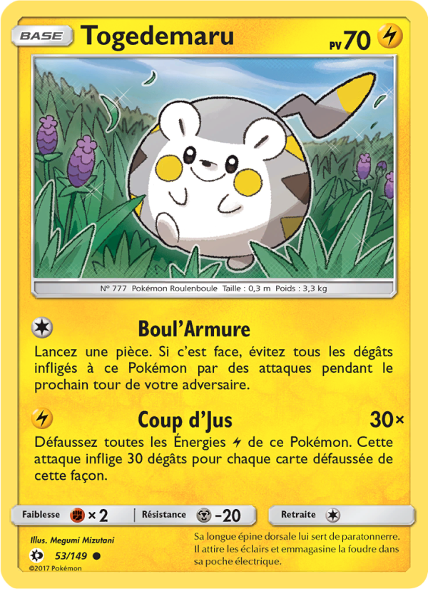 Togedemaru 53 — Sun & Moon (French Pokémon TCG card)