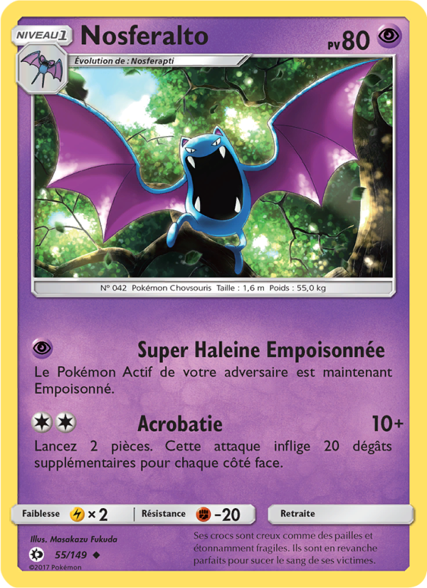 Nosferalto 55 — Sun & Moon (French Pokémon TCG card)