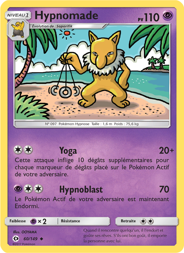 Hypnomade 60 — Sun & Moon (French Pokémon TCG card)