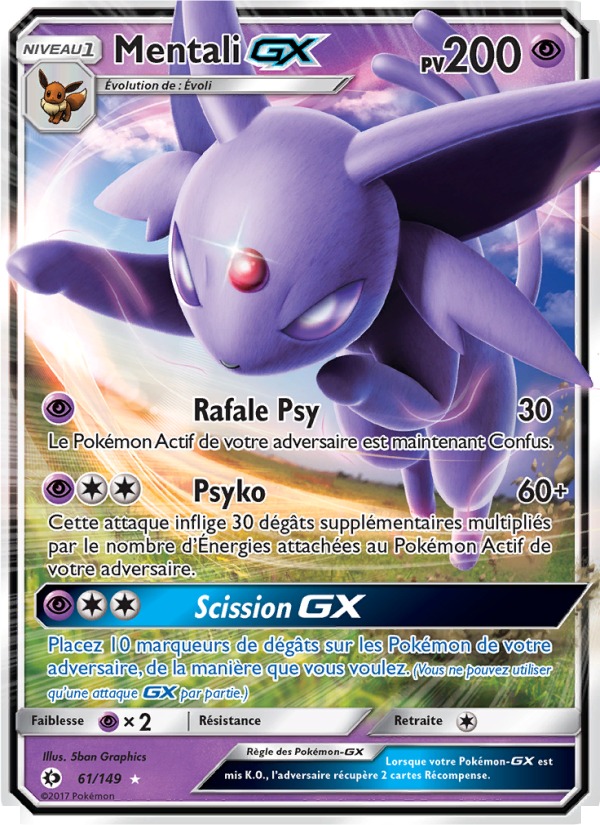 Mentali GX 61 — Sun & Moon (French Pokémon TCG card)