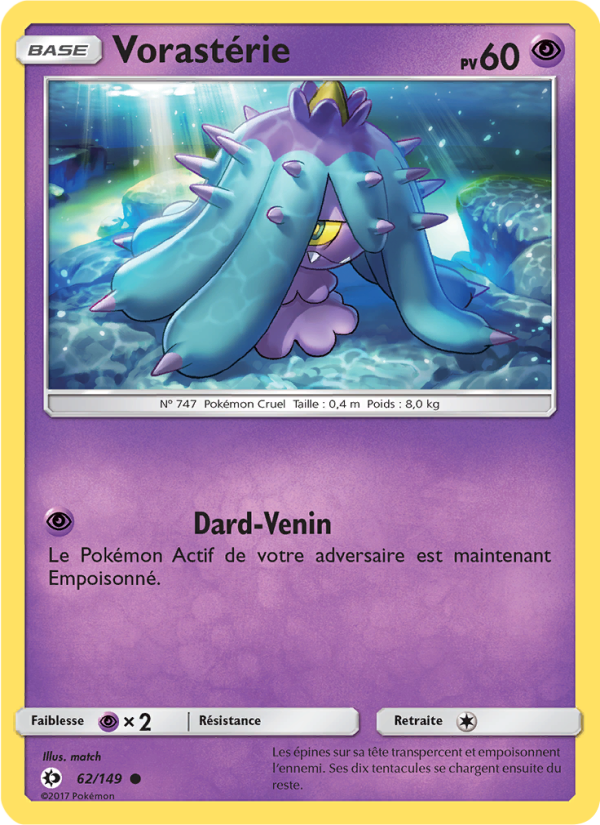 Vorastérie 62 — Sun & Moon (French Pokémon TCG card)