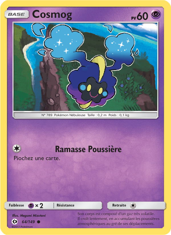 Cosmog 64 — Sun & Moon (French Pokémon TCG card)