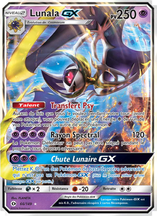 Lunala GX 66 — Sun & Moon (French Pokémon TCG card)