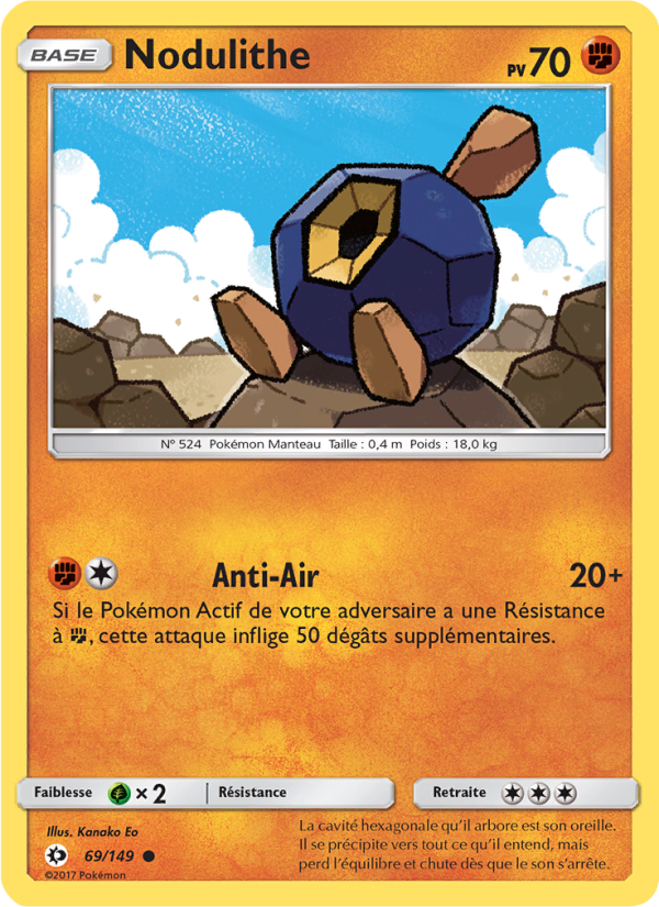 Nodulithe 69 — Sun & Moon (French Pokémon TCG card)
