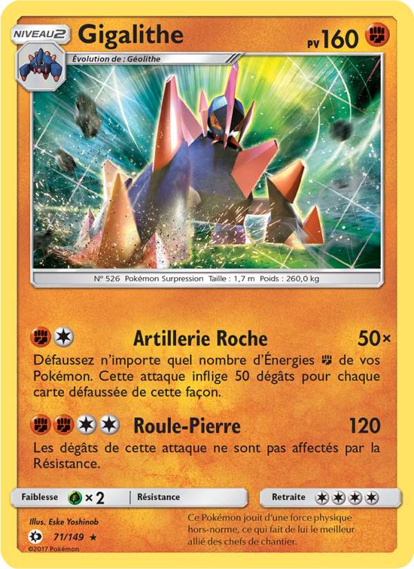 Gigalithe 71 — Sun & Moon (French Pokémon TCG card)
