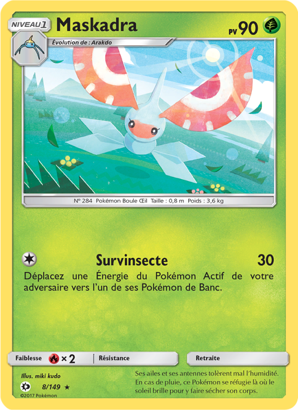 Maskadra 8 — Sun & Moon (French Pokémon TCG card)