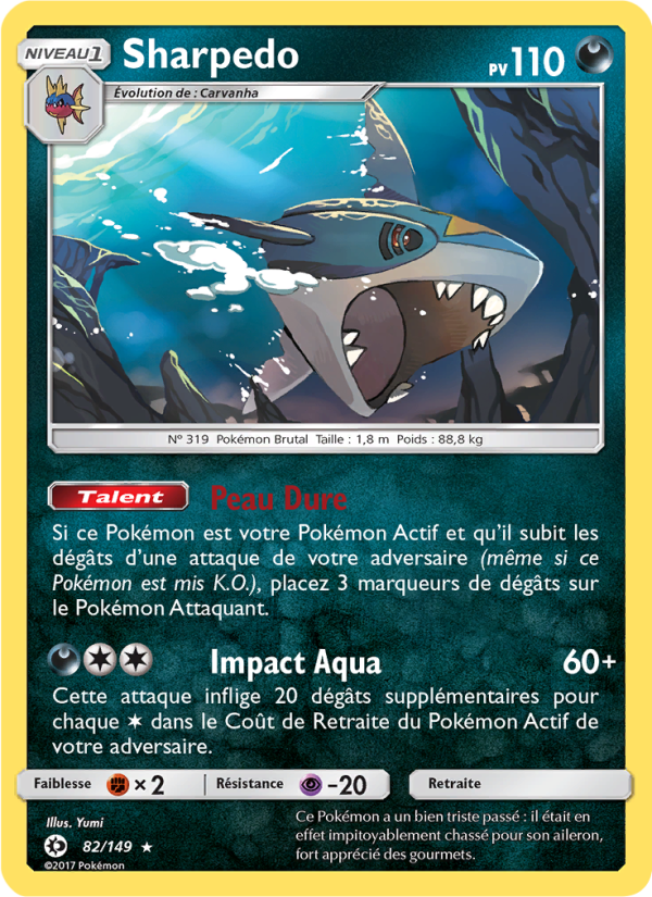 Sharpedo 82 — Sun & Moon (French Pokémon TCG card)