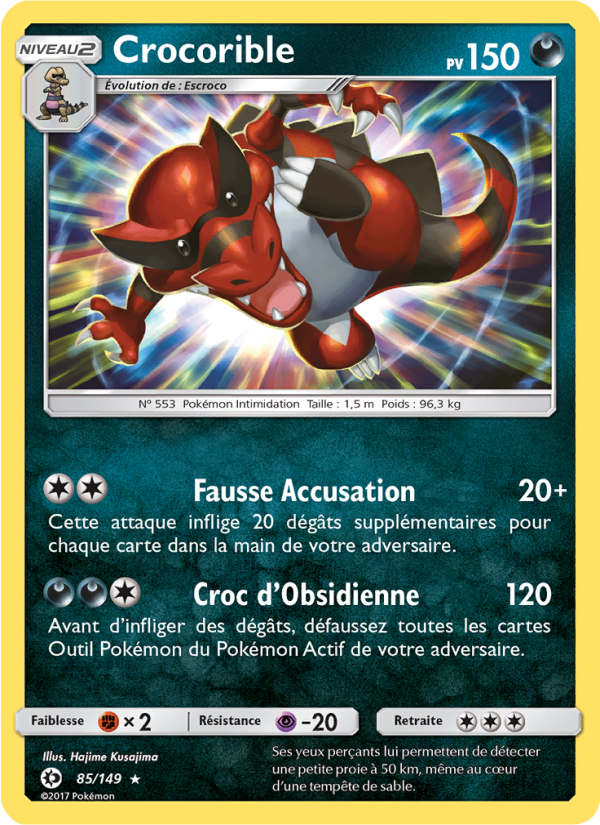 Crocorible 85 — Sun & Moon (French Pokémon TCG card)