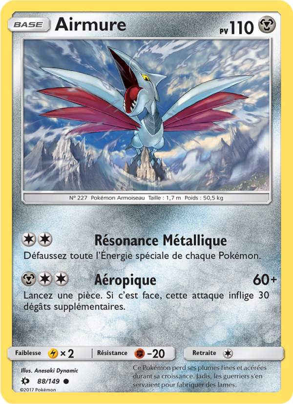 Airmure 88 — Sun & Moon (French Pokémon TCG card)