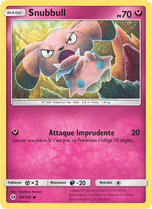 Snubbull 90 — Sun & Moon (French Pokémon TCG card)