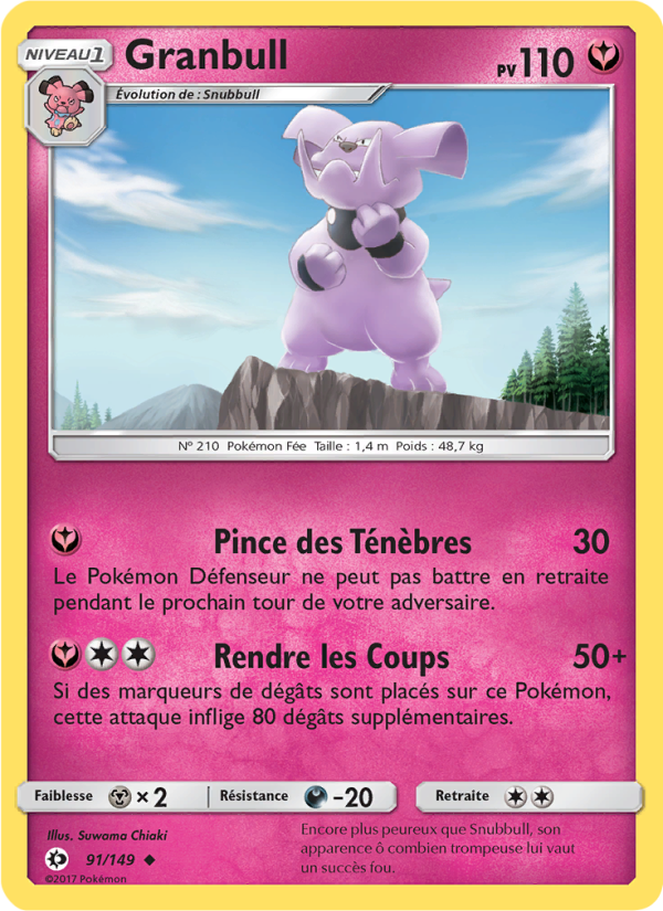 Granbull 91 — Sun & Moon (French Pokémon TCG card)