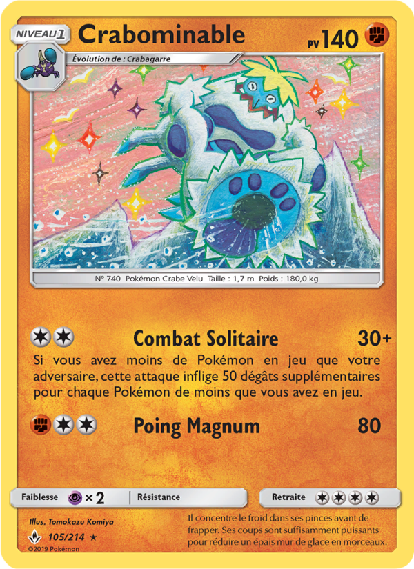 Crabominable 105 — Unbroken Bonds (French Pokémon TCG card)