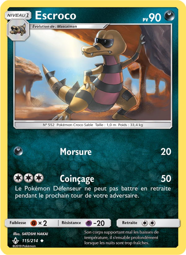 Escroco 115 — Unbroken Bonds (French Pokémon TCG card)