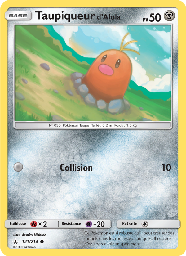 Taupiqueur d’Alola 121 — Unbroken Bonds (French Pokémon TCG card)