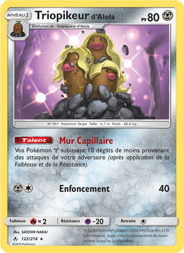Triopikeur d’Alola 122 — Unbroken Bonds (French Pokémon TCG card)