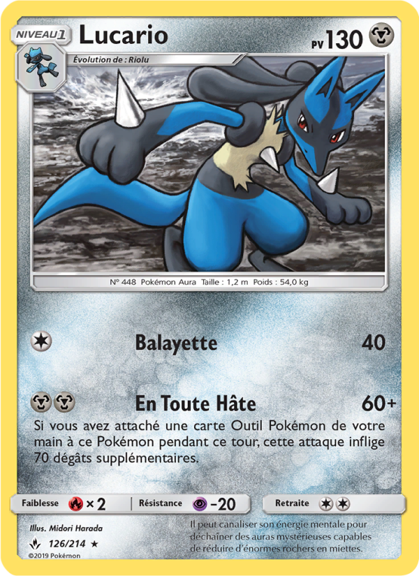 Lucario 126 — Unbroken Bonds (French Pokémon TCG card)
