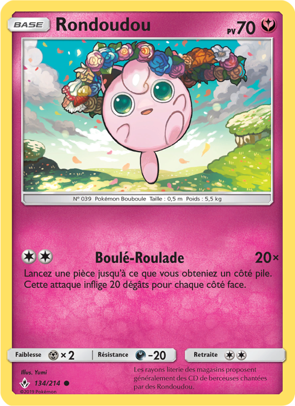 Rondoudou 134 — Unbroken Bonds (French Pokémon TCG card)