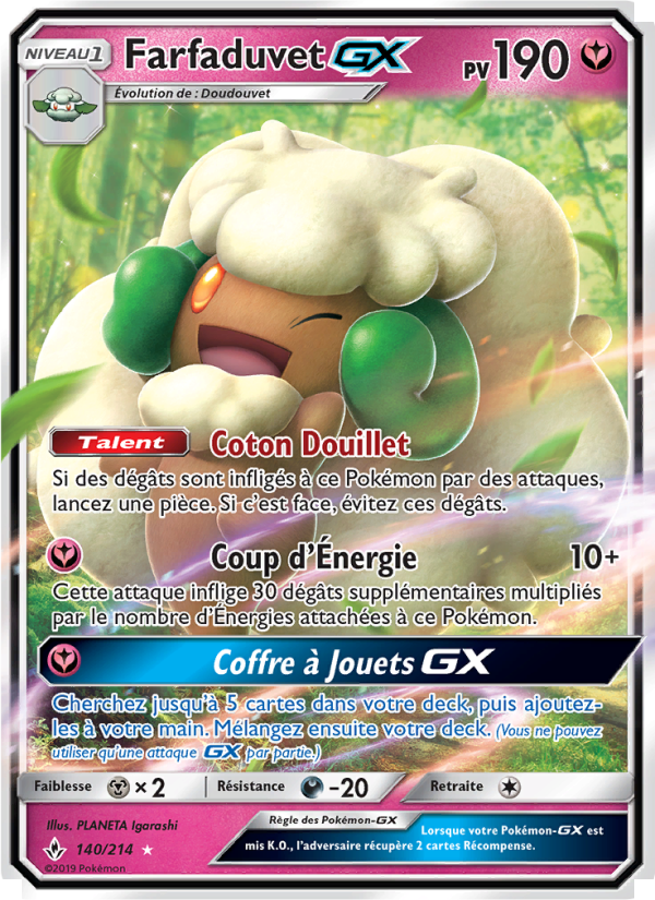 Farfaduvet GX 140 — Unbroken Bonds (French Pokémon TCG card)
