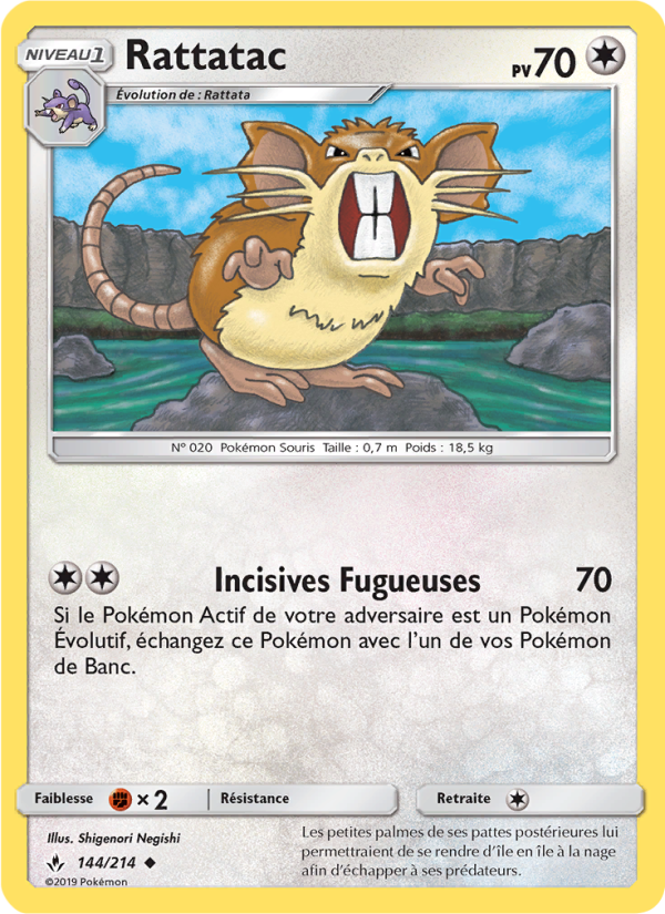 Rattatac 144 — Unbroken Bonds (French Pokémon TCG card)