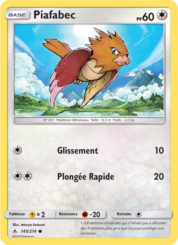 Piafabec 145 — Unbroken Bonds (French Pokémon TCG card)