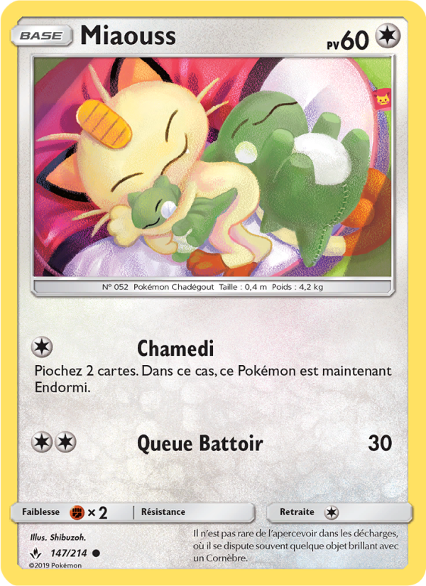 Miaouss 147 — Unbroken Bonds (French Pokémon TCG card)