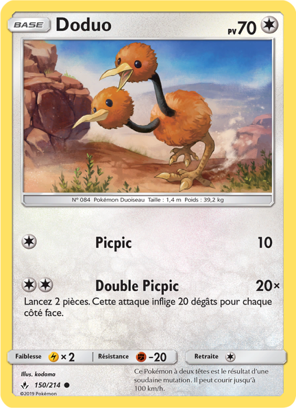 Doduo 150 — Unbroken Bonds (French Pokémon TCG card)