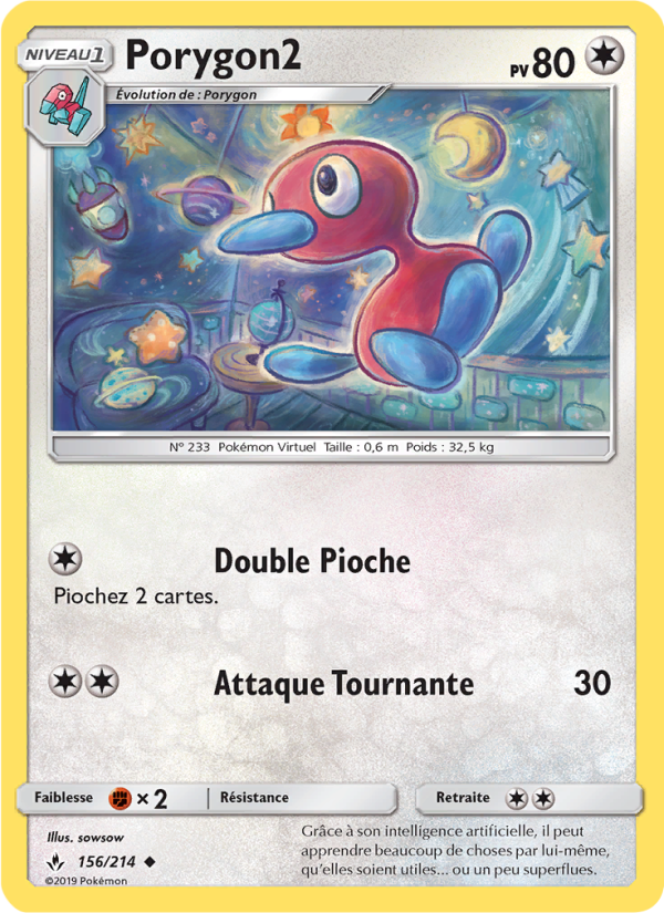 Porygon2 156 — Unbroken Bonds (French Pokémon TCG card)
