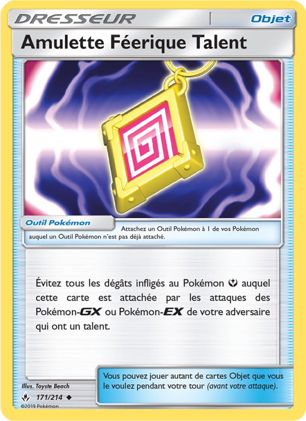 Amulette Féerique Talent 171 — Unbroken Bonds (French Pokémon TCG card)