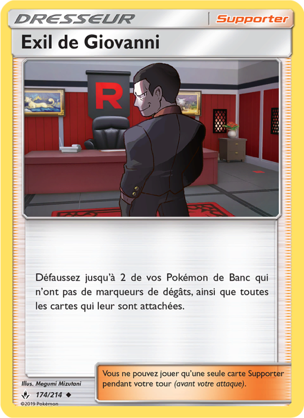 Exil de Giovanni 174 — Unbroken Bonds (French Pokémon TCG card)