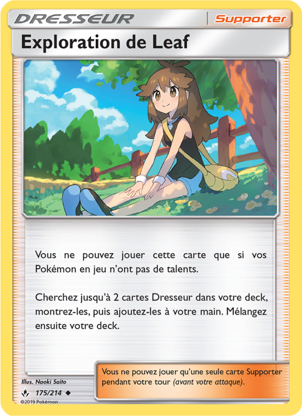 Exploration de Leaf 175 — Unbroken Bonds (French Pokémon TCG card)