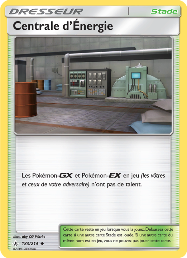 Centrale d’Énergie 183 — Unbroken Bonds (French Pokémon TCG card)