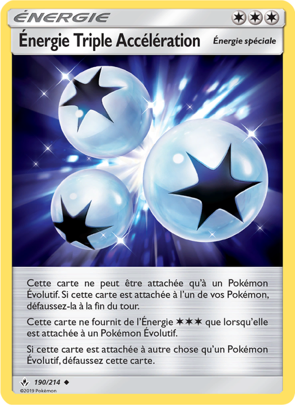 Énergie Triple Accélération 190 — Unbroken Bonds (French Pokémon TCG card)