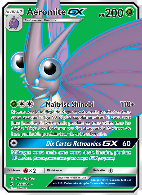 Aéromite GX 193 — Unbroken Bonds (French Pokémon TCG card)