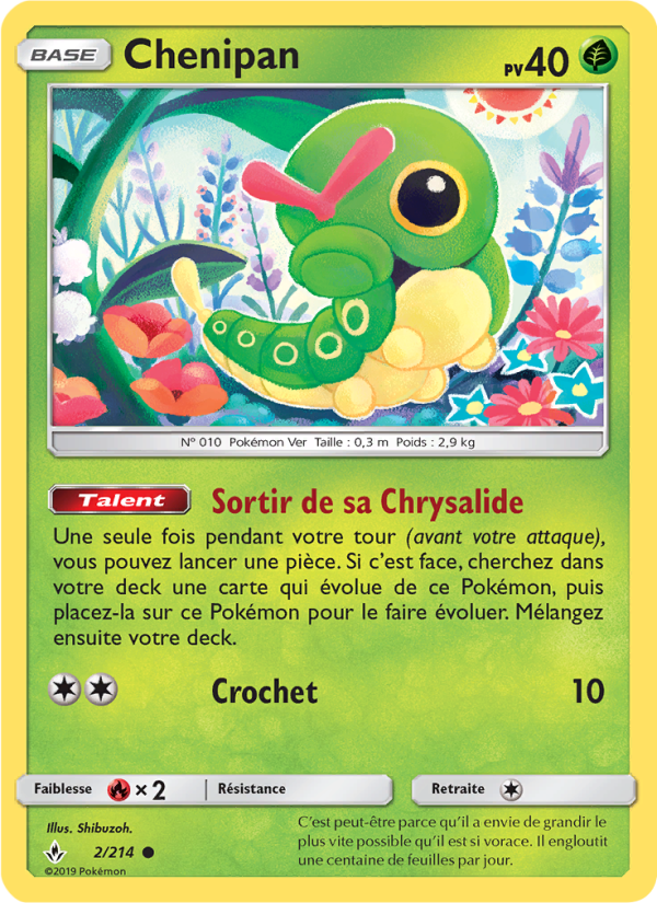 Chenipan 2 — Unbroken Bonds (French Pokémon TCG card)