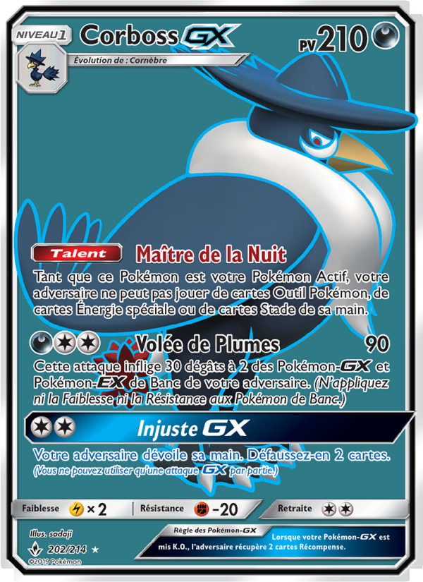 Corboss GX 202 — Unbroken Bonds (French Pokémon TCG card)