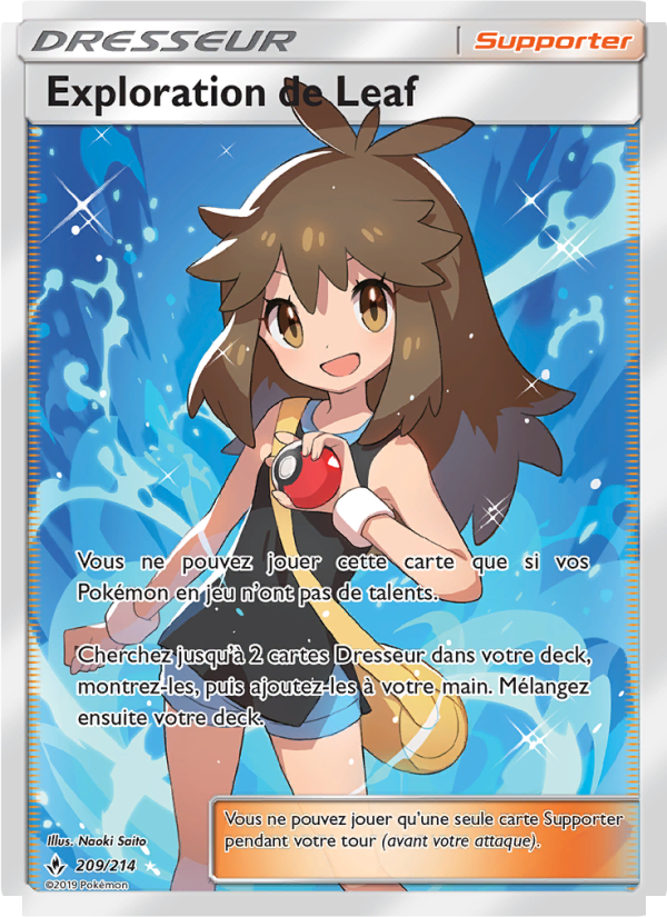 Exploration de Leaf 209 — Unbroken Bonds (French Pokémon TCG card)